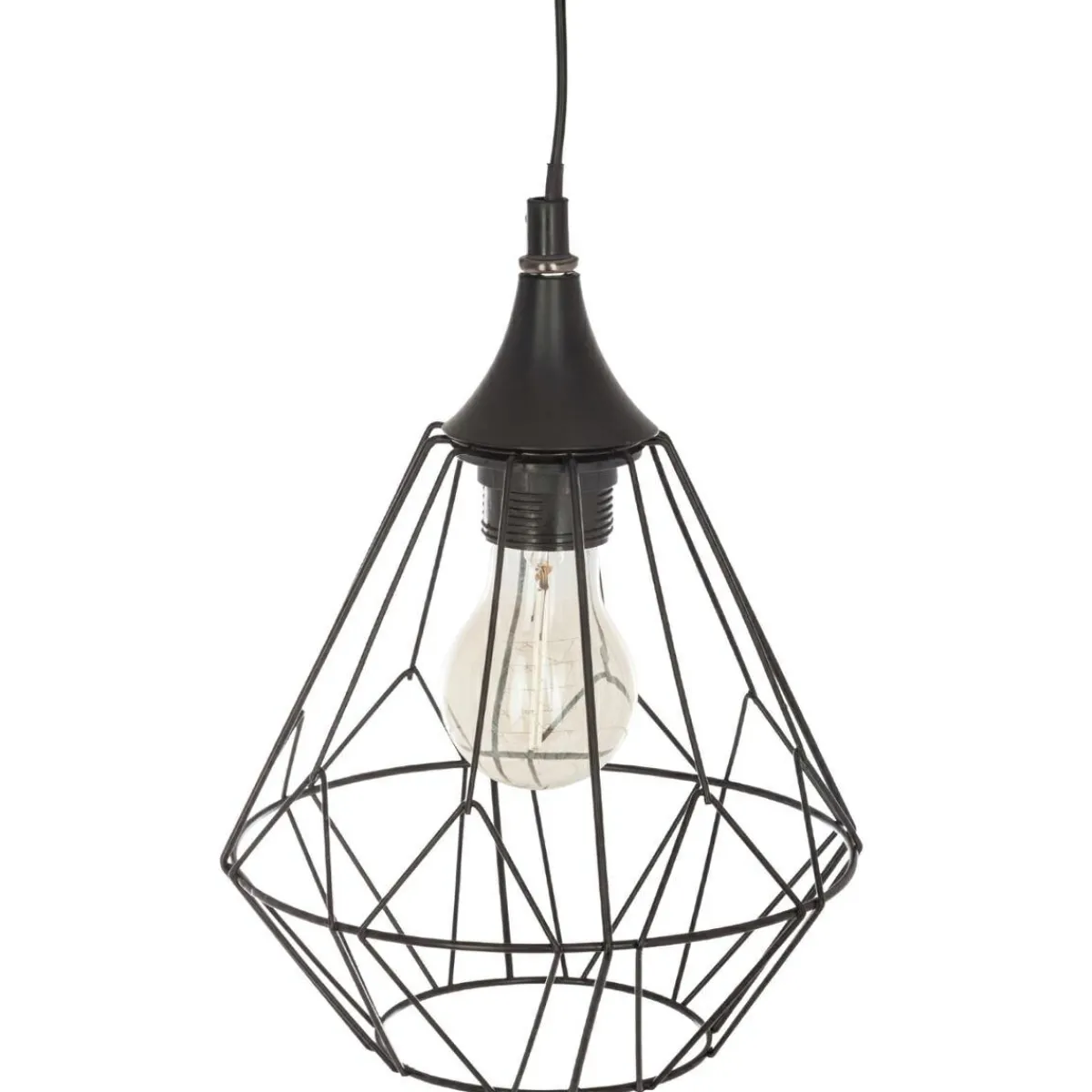 ATMOSPHERA Suspension métal (D19 cm) Diamant Noir