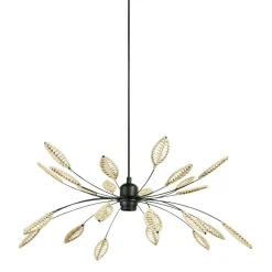 OSTARIA Suspension métal et pétales (D60 cm) Ellisse Beige Hot