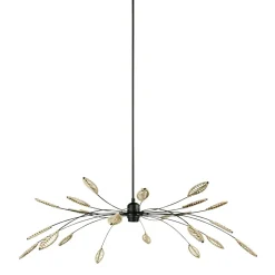 OSTARIA Suspension métal et pétales (D80 cm) Ellisse et beige Noir Discount