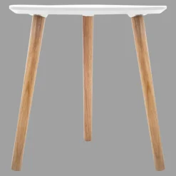 ATMOSPHERA Table à café en bois (H45 cm) Mileo Polygone he Blanc Outlet