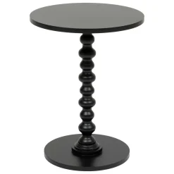 Atmosphera, cru017dateur d'intu017drieur Table à café ronde en bois (H50 cm) Alix Noir Sale