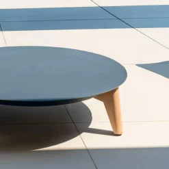 MOBELLIA Table basse de jardin ronde (D68 cm) Monte Carlo Gris Anthracite Sale