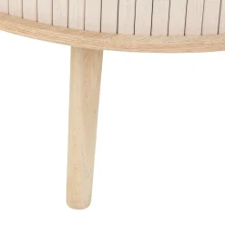 Atmosphera, cru017dateur d'intu017drieur Table basse ronde en bois (H40 cm) Nysos Crème Beige Online