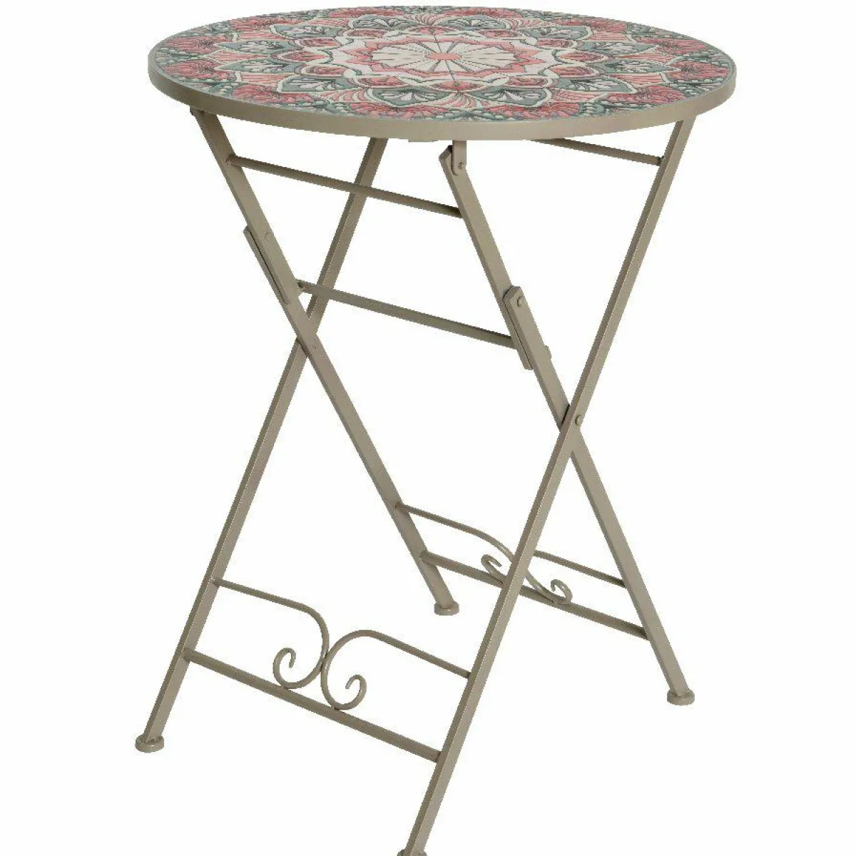 #N/A Table bistrot mosaïque Narbonne et rose Taupe Sale