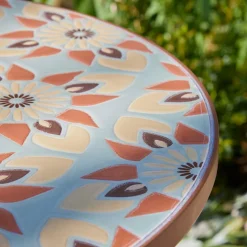 #N/A Table bistrot ronde pliable en mosaïque (D58 cm) Lyon Marron