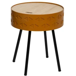 ATMOSPHERA Table coffre en bois (H45 cm) Shiro Jaune moutarde Sale
