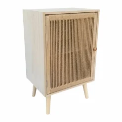 EMINZA Table d'appoint bois et corde de chanvre (H65 cm) Manille Beige Hot