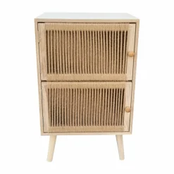 EMINZA Table d'appoint bois et corde de chanvre (H65 cm) Double Manille Beige Outlet