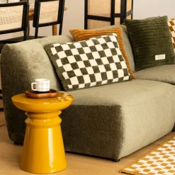Atmosphera, cru017dateur d'intu017drieur Table d'appoint totem métal (H43 cm) Jaya Jaune moutarde Online