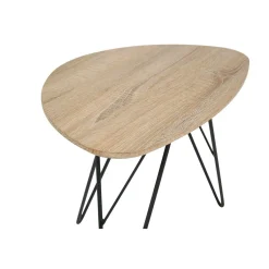 OSTARIA Table d'appoint tripode et métal (H40 cm) Gigogne Bois Clearance
