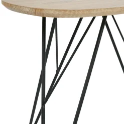 OSTARIA Table d'appoint tripode et métal (H40 cm) Gigogne Bois Clearance