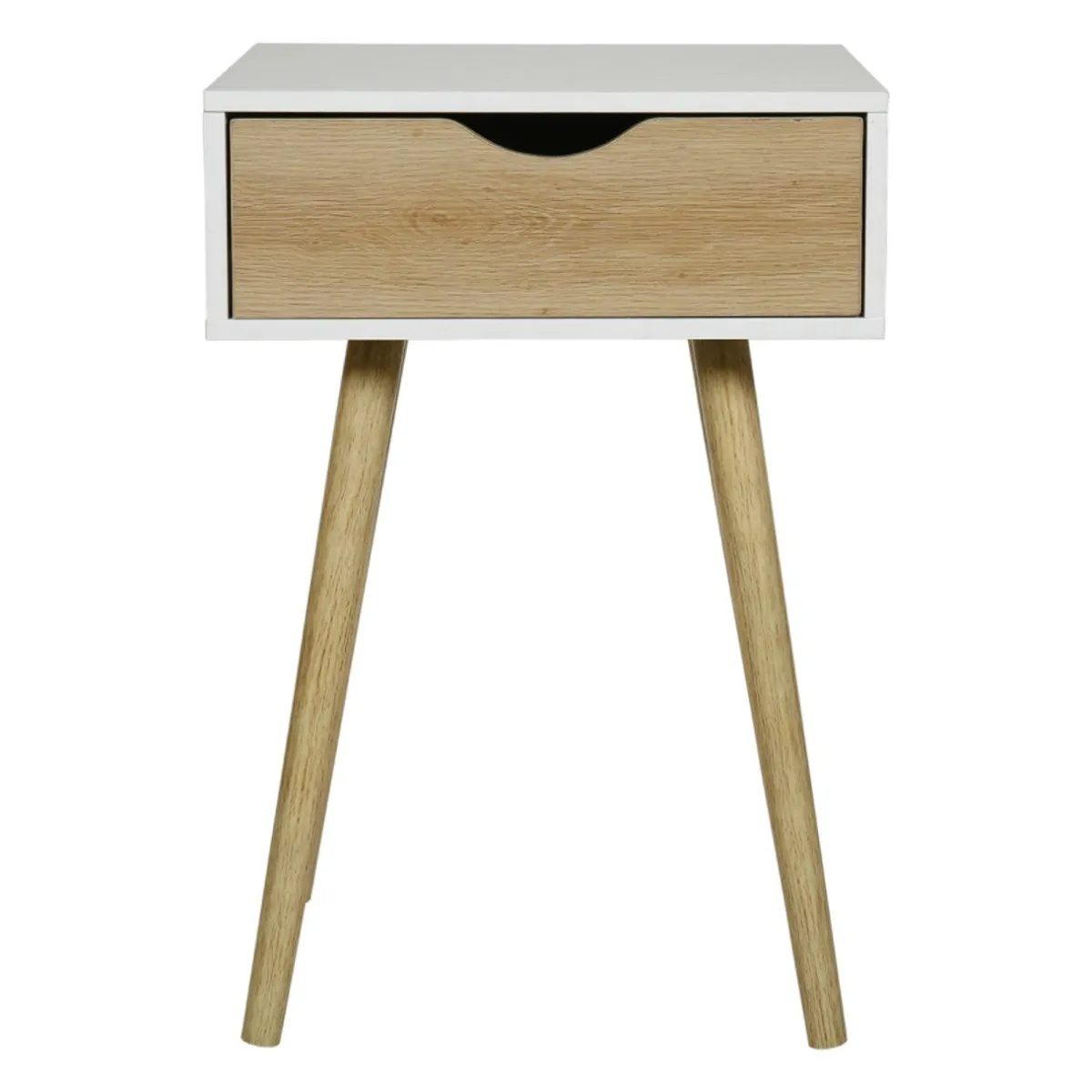 OSTARIA Table de chevet bois (H50 cm) Modern he Blanc Hot