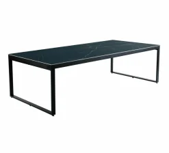 MOBELLIA Table de jardin en aluminium et céramique 12 places (260 x 120 cm) Kore Noir marbré Online
