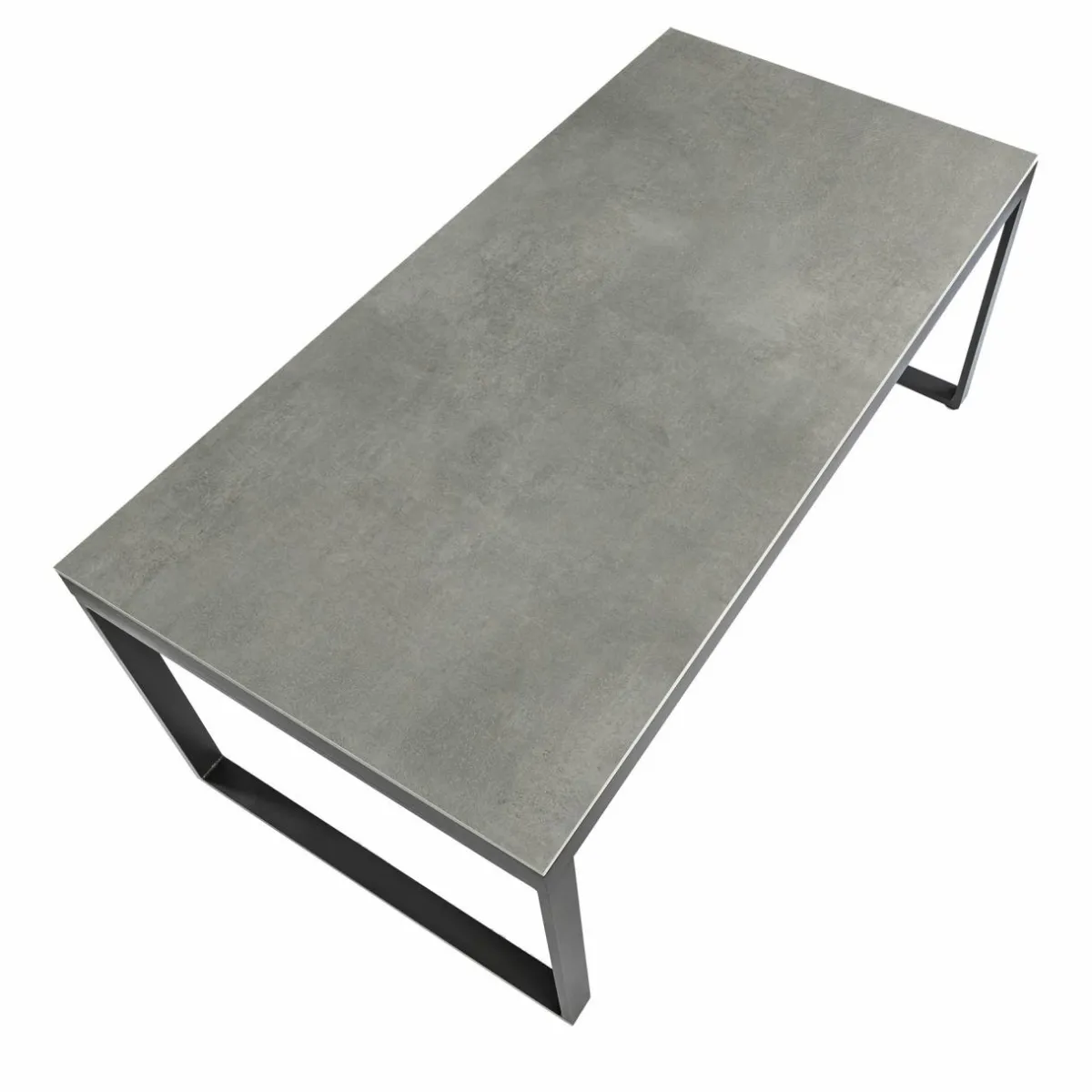 MOBELLIA Table de jardin en aluminium et céramique 8 places (180 x 90 cm) Kore Gris Anthracite Sale