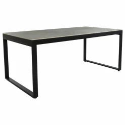 MOBELLIA Table de jardin en aluminium et céramique 8 places (180 x 90 cm) Kore Gris Anthracite Sale