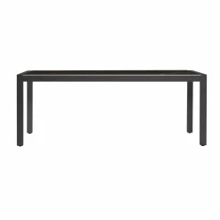 MOBELLIA Table de jardin en aluminium et céramique 8 places (180 x 90 cm) Modena Noir marbré Clearance