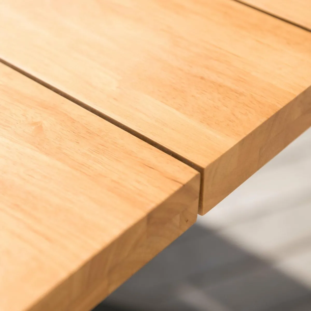 MOBELLIA Table de jardin en aluminium et bois teck 8 places (200 x 100 cm) Bali Gris Anthracite Hot