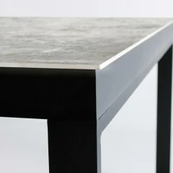 MOBELLIA Table de jardin en aluminium et céramique 10 places (240 x 120 cm) Kore Gris et gris anthracite Effet Pierre gris - gris anthracite Discount