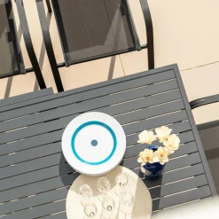 MOBELLIA Table de jardin extensible en aluminium 10 places (135/270 x 90 cm) Murano Gris Anthracite Clearance
