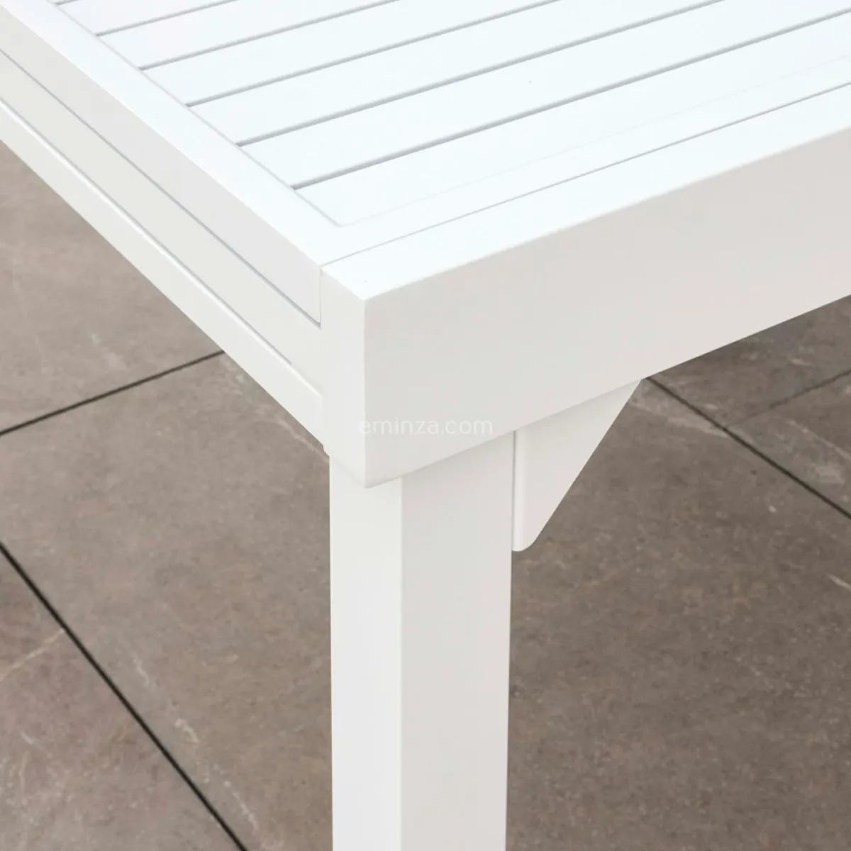 MOBELLIA Table de jardin extensible en aluminium 8 places (90/180 x 90 cm) Murano Blanc Clearance