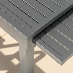MOBELLIA Table de jardin extensible aluminium 12 places (200/320 x 100 cm) Murano Gris Anthracite Best