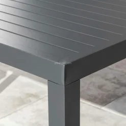 MOBELLIA Table de jardin haute en aluminium 6 places (160 x H105 cm) Murano Gris Anthracite Sale