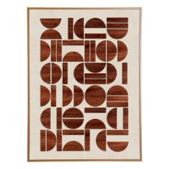 OSTARIA Tableau déco en bois (50 x 70 cm) Graphique Minorque Rétro Marron Sale