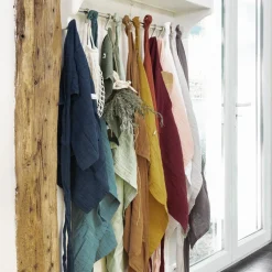 EMINZA Tablier avec poches gaze de coton Gaïa Vert Eucalyptus Sale