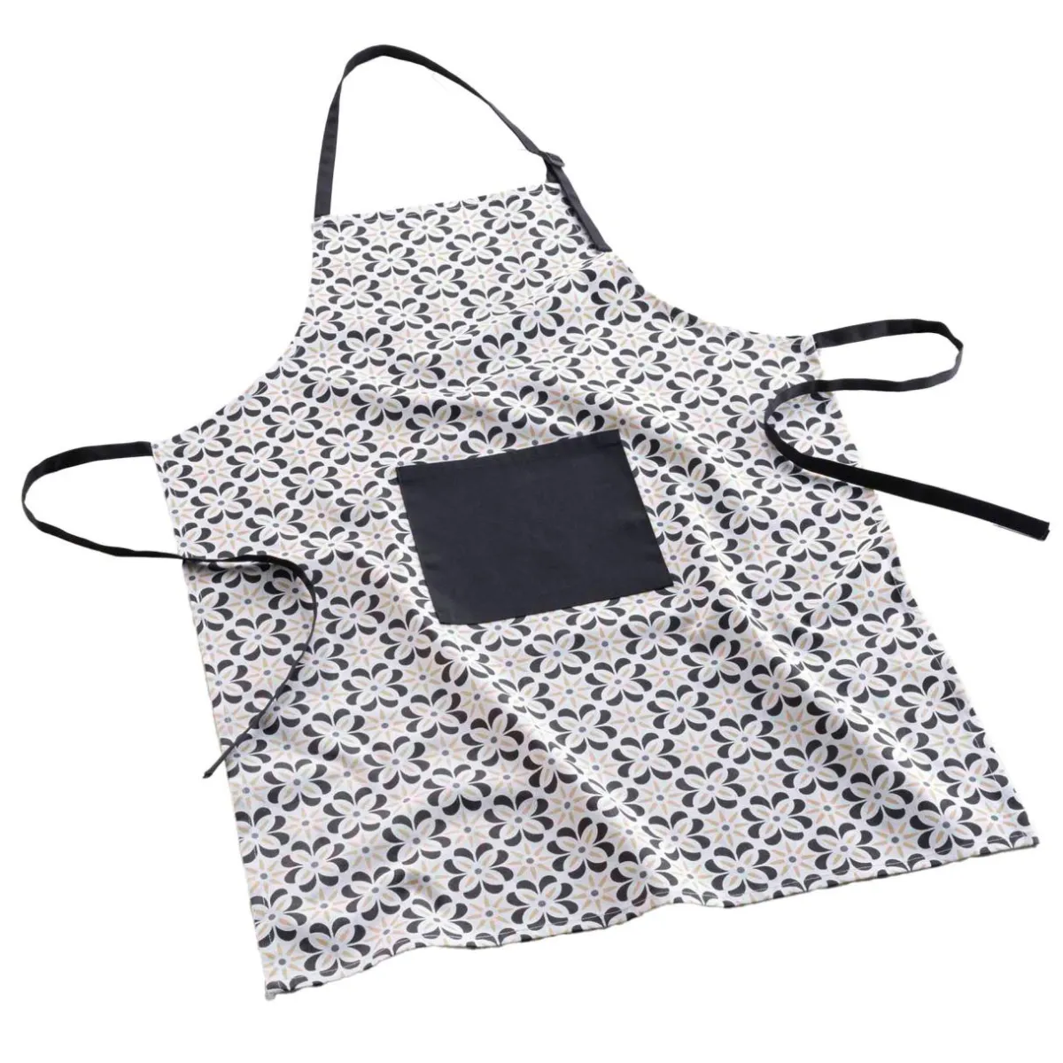 douceur d'intu017drieur Tablier de cuisine coton avec poche (60 x 84 cm) Solaris Noir Best