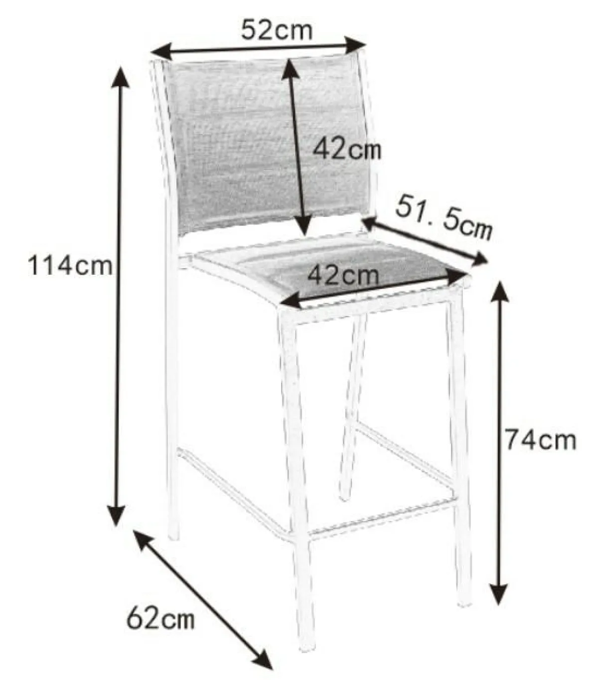 MOBELLIA Tabouret de jardin aluminium empilable Murano et taupe Blanc New