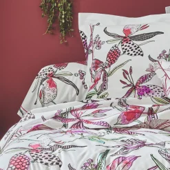 TRADILINGE Taie de traversin coton (L200 cm) Pénélope Rose Hot