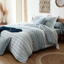 TRADILINGE Taie de traversin coton (L200 cm)Diego e Bleu Clearance