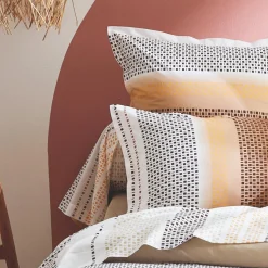 TRADILINGE Taie de traversin coton (L200 cm) Niagara châtaigne Marron Outlet