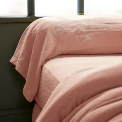 EMINZA Taie de traversin gaze de coton (L185 cm) Gaïa Rose Pêche Best