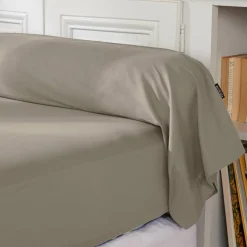 EMINZA Taie de traversin percale de coton (L185 cm) Cali Taupe