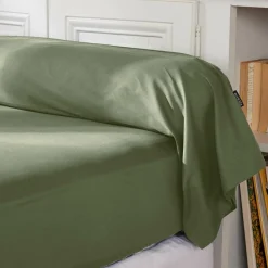 EMINZA Taie de traversin percale de coton (L185 cm) Cali Vert romarin Clearance