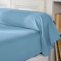 EMINZA Taie de traversin percale de coton (L185 cm) Cali Bleu Ciel Sale
