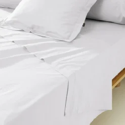 EMINZA Taie de traversin percale de coton (L185 cm) Cali Blanc Best