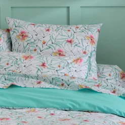 TRADI LINGE Taie de traversin percale de coton (200 cm) Roxane Multicolore Outlet