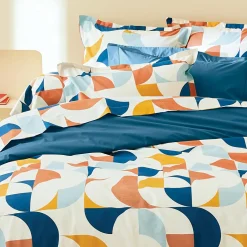 TRADILINGE Taie de traversin percale de coton (L200 cm) Modulo Multicolore Outlet