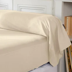 EMINZA Taie de traversin percale de coton (L185 cm) Cali Beige Discount