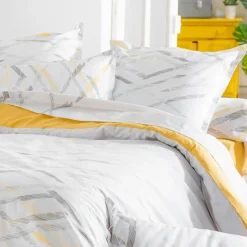 TRADI LINGE Taie d'oreiller carrée coton Vermont he Blanc Outlet