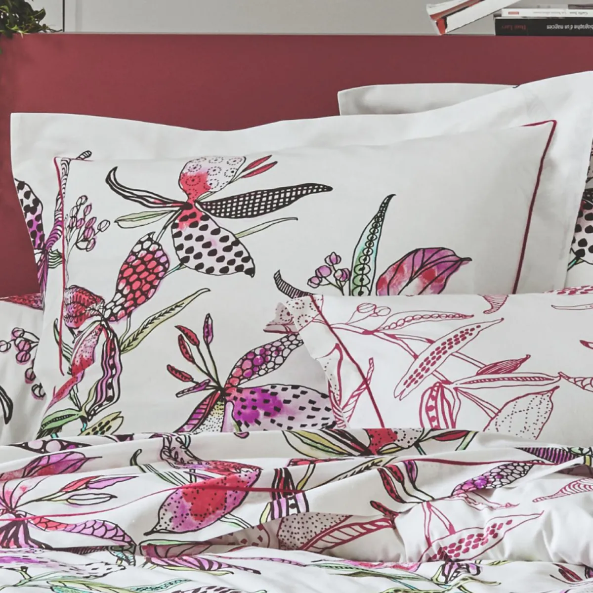 TRADILINGE Taie d'oreiller carrée coton (65 x 65 cm) Pénélope Rose Sale