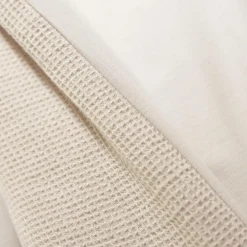 EMINZA Taie d'oreiller carrée coton nid d'abeille (80 x 80 cm) Eva Beige Discount