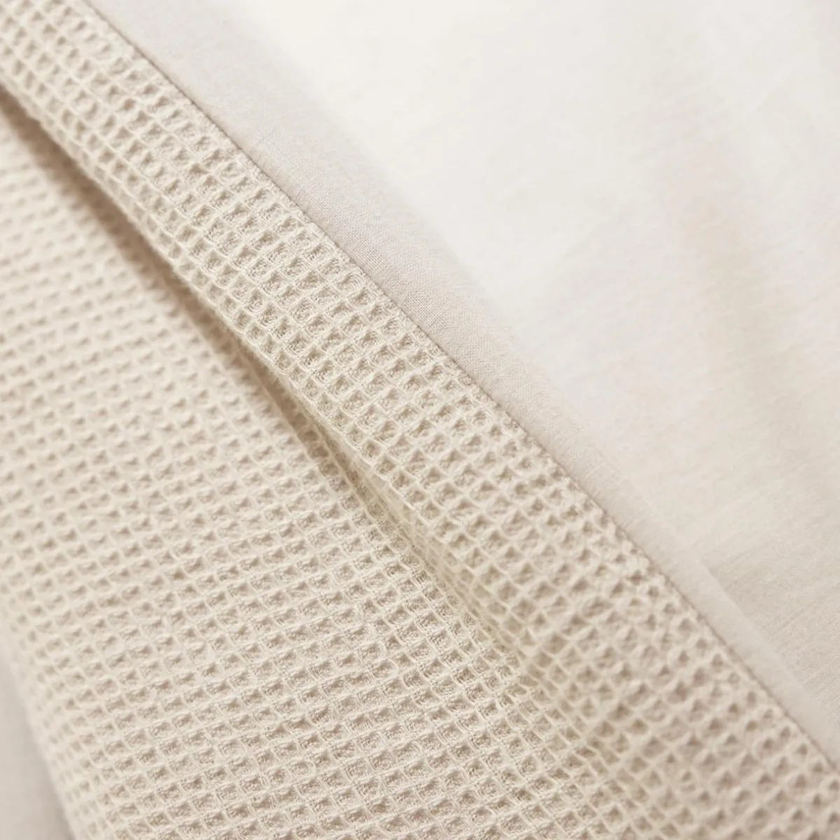 EMINZA Taie d'oreiller carrée coton nid d'abeille (80 x 80 cm) Eva Beige Discount