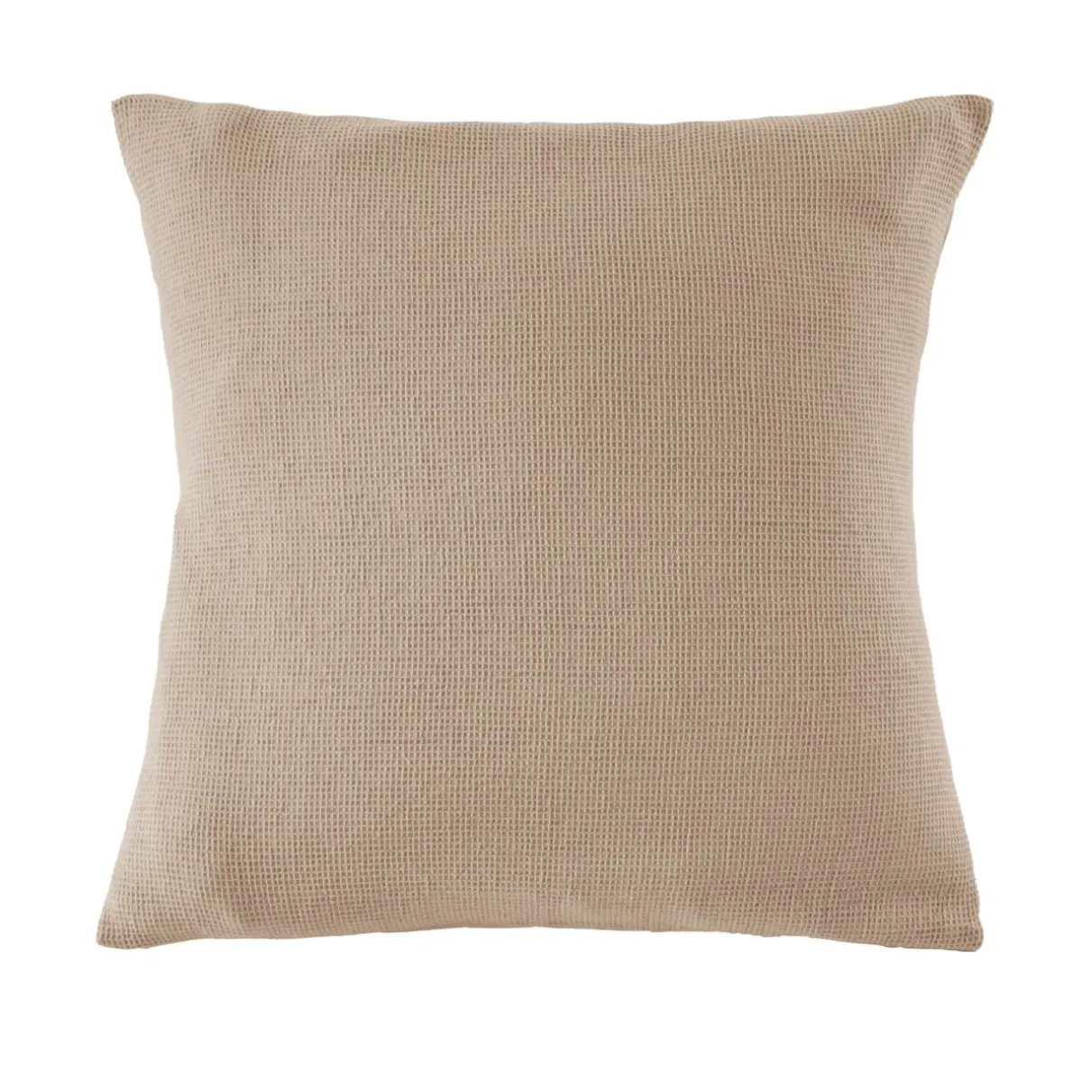 EMINZA Taie d'oreiller carrée coton nid d'abeille (60 x 60 cm) Eva Ficelle Clearance
