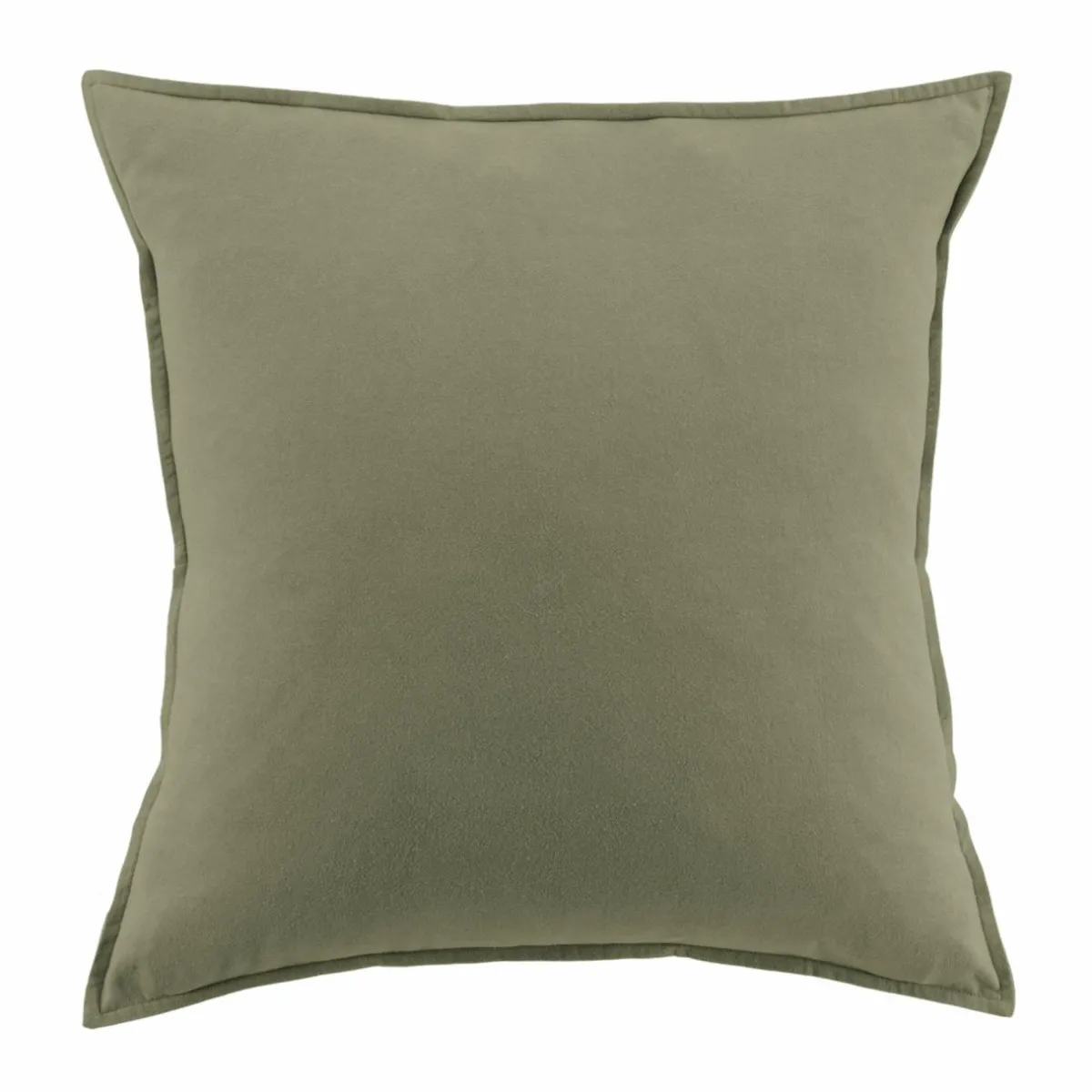 EMINZA Taie d'oreiller carrée flanelle de coton (63 x 63 cm) Théa Vert romarin Online