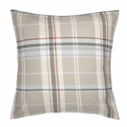 EMINZA Taie d'oreiller carrée flanelle de coton (63 x 63 cm) Théa motif e Gris Best