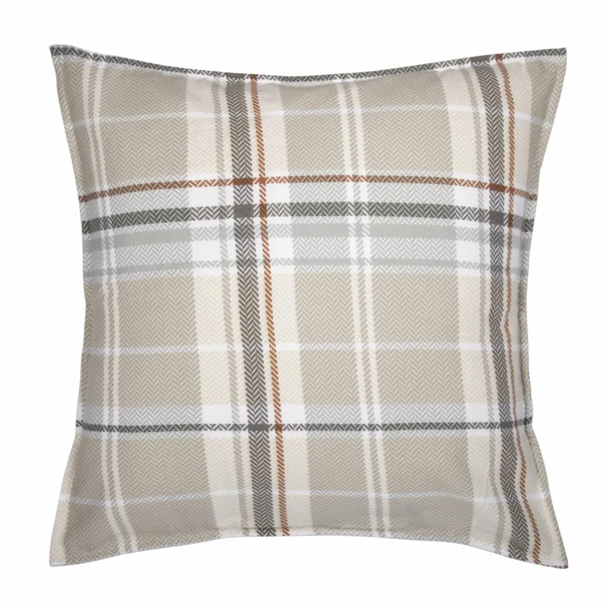 EMINZA Taie d'oreiller carrée flanelle de coton (63 x 63 cm) Théa motif e Gris Best