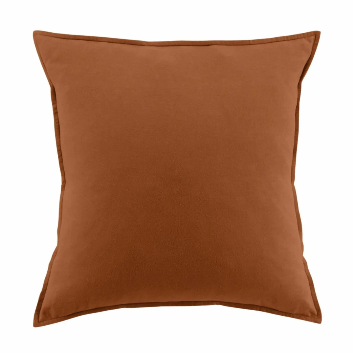 EMINZA Taie d'oreiller carrée flanelle de coton (63 x 63 cm) Nina Terracotta Best
